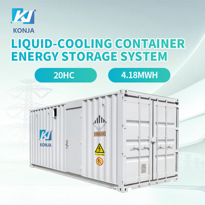 İyi bir fiyat. KonJa 4.18MWh 20FT Konteyner Enerji Depolama Sistemi A Sınıfı Pil Enerji Depolama Sınıfı 1075.2V-1382.4VDC çevrimiçi