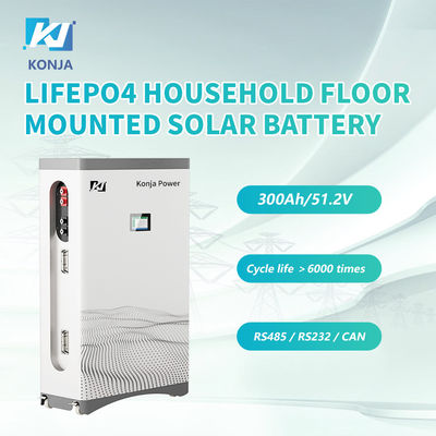 İyi bir fiyat. KonJa Ev Kullanımı IP50 Sınıf A Pil Hücresi Derin Döngü 51.2v 300Ah 15.36kWh Duvar Montajlı Ekranlı Güneş Pil çevrimiçi