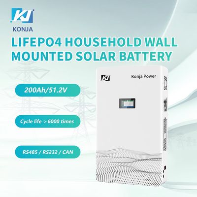 İyi bir fiyat. KonJa 51.2V 200Ah 10.24kWh Ev Duvarlı Depolama Bataryası 5 Yıllık Garantiyle çevrimiçi